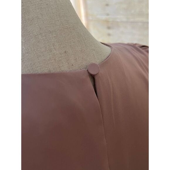 EXPRESS FLATTERING COCKTAIL DINNER PARTY DATE NIGHT TIRED FAUX WRAP GATSBY DRESS - Picture 4 of 8